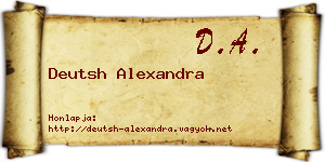 Deutsh Alexandra névjegykártya