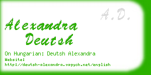 alexandra deutsh business card